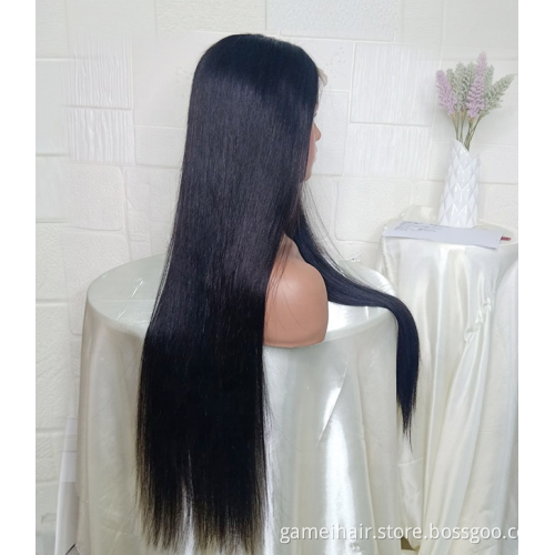 Hot beauties Virgin Brazilian Hair 4x4 Lace Closure Human Hair Lace Front Wigs Straight Human Hair Wigs